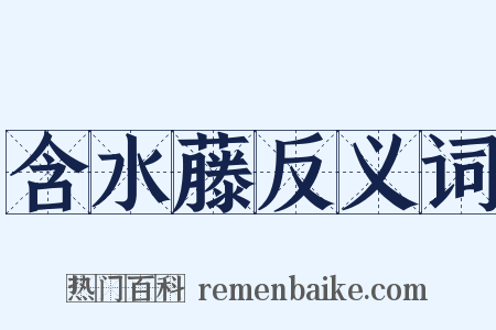 含水藤反义词是什么意思的图片